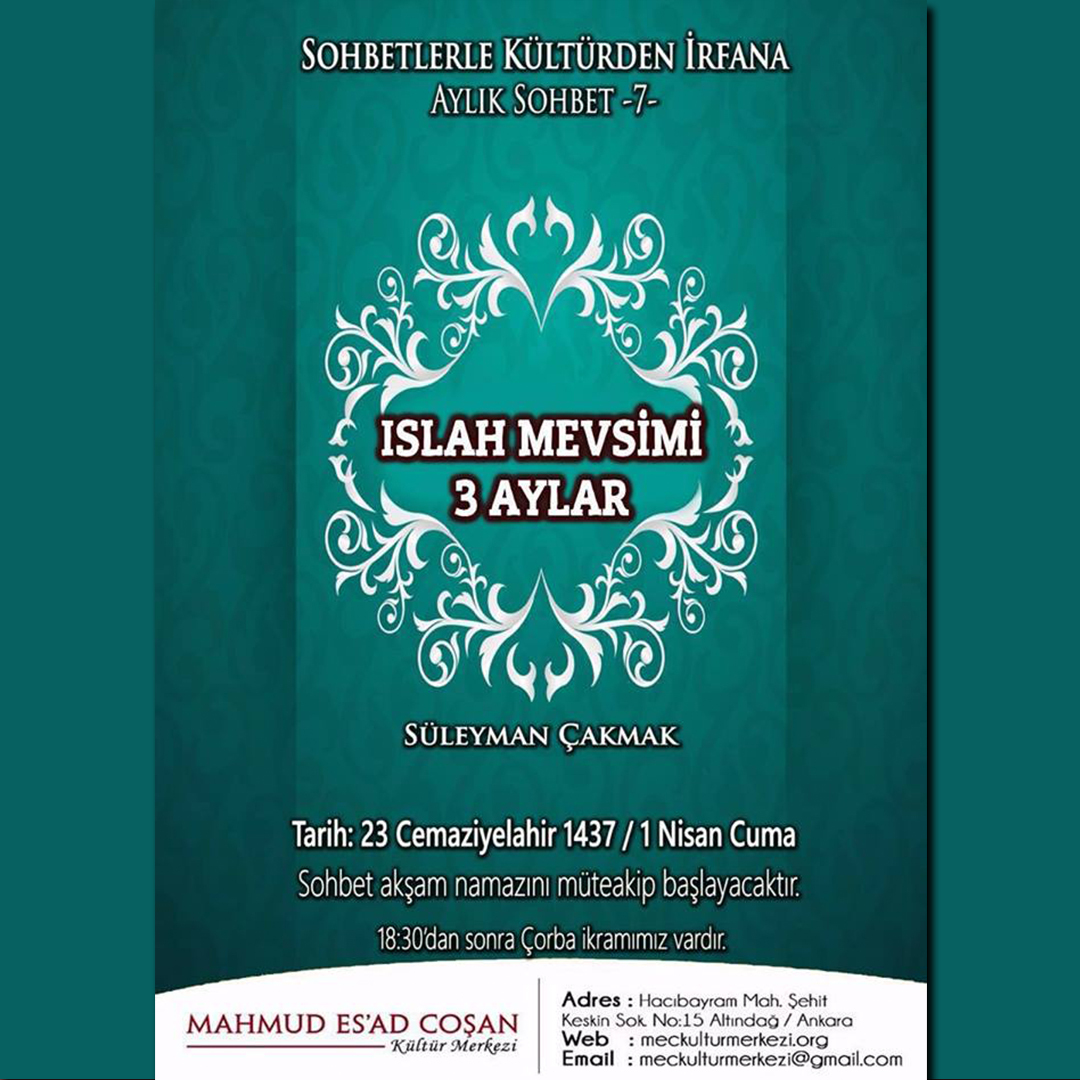 Islah Mevsimi Üç Aylar